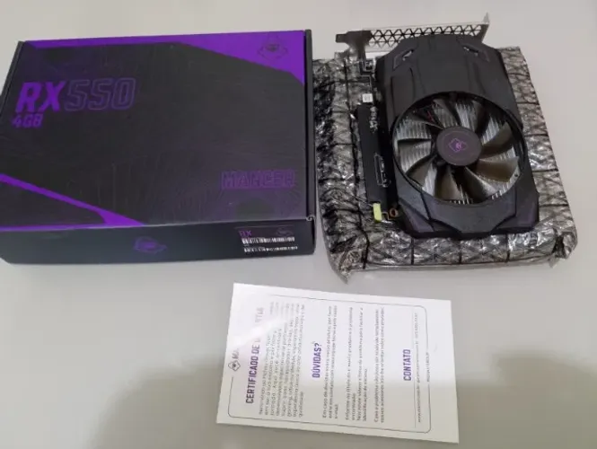 Placa de video RX 550 4GB Nova 1 Ano de Garantia !