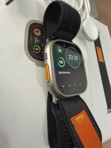 Apple Watch Ultra 1 completo saúde da bateria 99% em perfeito estado de conservação.