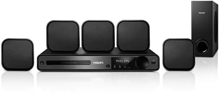Home Theater Philips 5.1 300W RMS Completo + Sub + Controle