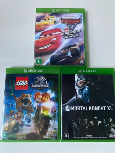 Kit 3 Jogos Xbox One - Carros 3 + Lego Jurassic + Mortal Kombat XL?