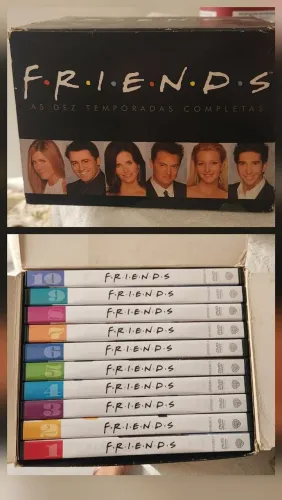 Vendo box com as 10 temporadas da série FRIENDS