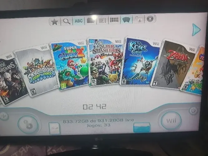 Nintendo Wii + controle + HD SSD 120GB externo com alguns jogos