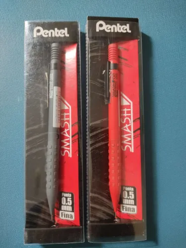 Lapiseira Pentel smash 0.5 vermelha/cinza. Pentel 0.7nova