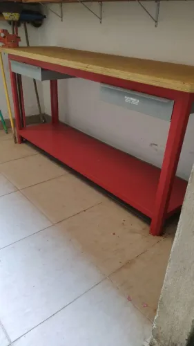 Mesa Cofermeta Bancada com 2 gavetas · 2,00 × 0,66 m