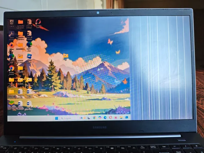 Samsung Book 550XDA Celeron 4GB RAM 256GB SSD - Tela com defeito