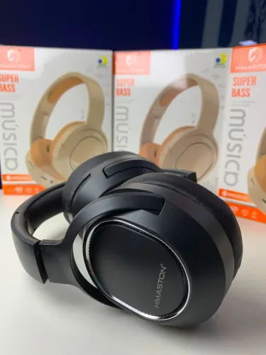 Headphone Bluetooth 5.3 H'Maston SN15 Super Bass, Drivers 40mm, Entrada P2 e USB-C - Preto