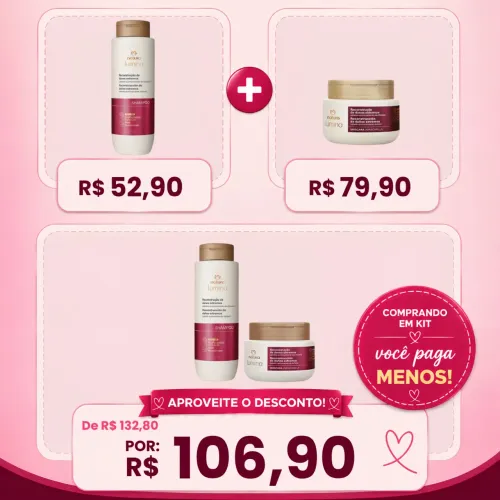 Kit Lumina Reconstrução (shampoo + máscara)
