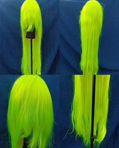 Peruca Verde neon longa