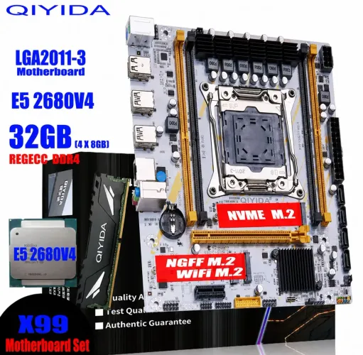 Kit x99 E5 2680 v4 + 32GB RAM DDR4