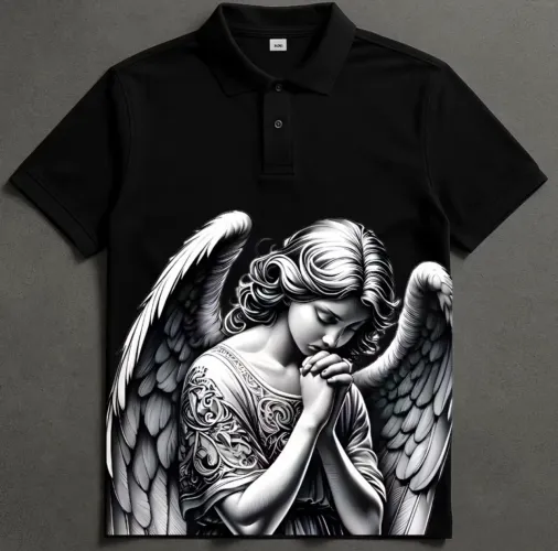 Camiseta anjo em oração