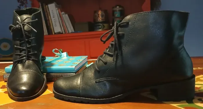 Coturno Meu Sapato Preto 100% couro legítimo