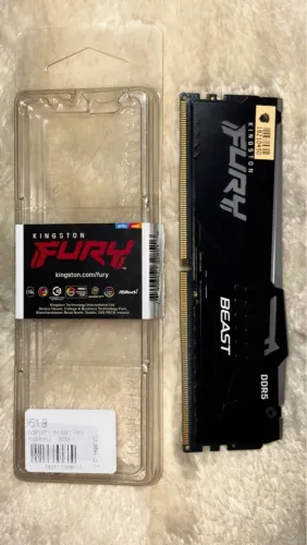 Memória ram ddr5 16gb kingston com rgb