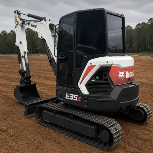 Miniescavadeira Bobcat E35Z ano 2022, com 4.600 horas e ar condicionado, em SC