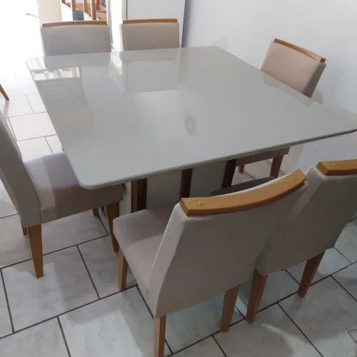 Mesa de jantar 6 cadeiras Alto Padrão NOVA Entrego