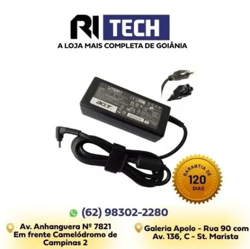 Fonte Carregador Acer Ultra 19V 3.42A Compatível Acer Aspire 5 A515-55-Atacado e Varejo