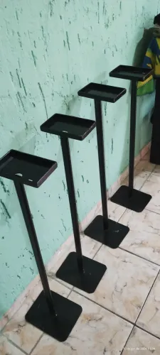 4 pedestal de ferro reforçado pra caixas de home theater