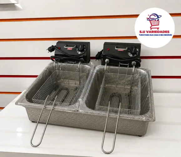 Fritadeira CUBA DUPLA QUADRADA 12 Litros 220V