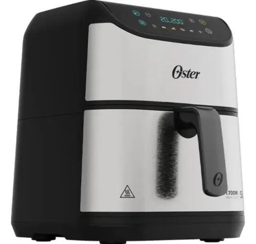 Lacrada! Fritadeira Air Fryer Digital Inox Oster 5l 1700W Com Painel Touch 220V