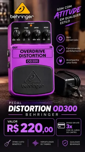 Pedal Behringer Distortion OD300