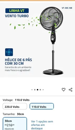 MONDIAL Ventilador de Coluna 30cm Turbo, Preto/Prata, 50W, 110V - VT-30C-NB