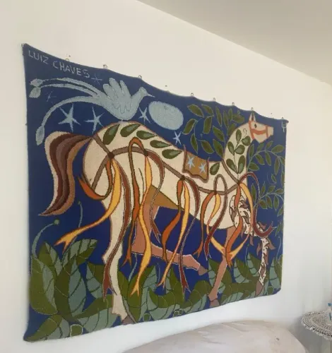 Tapeçaria Original Luiz Chaves - Painel de Parede Arte Rara (Assinada)