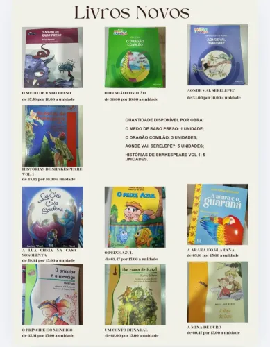 Livros novos paradidáticos. Literatura Infantil e adolescente.