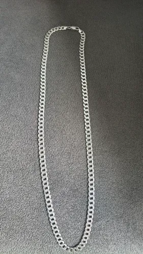 Cordão de prata o 8m por 70cm novo de loja