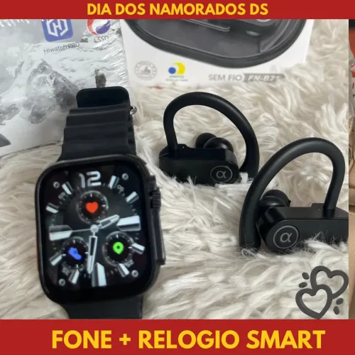 Relógio Smart com fone bluetooth esportivo - PROMOÇÃO DIA DOS NAMORADOS