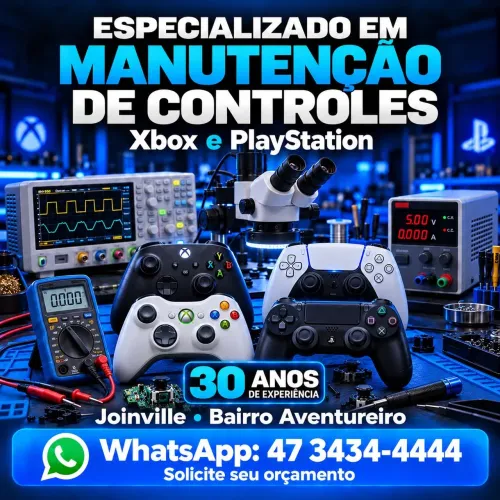 Controles de Xbox e Playstation
