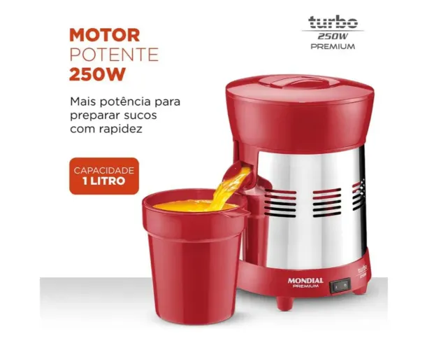 Extrator de Suco Mondial Turbo