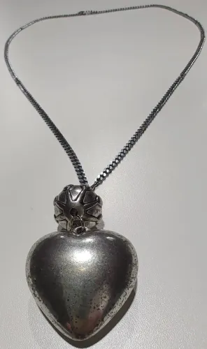Corrente Com Pingente Ostentação Coroa Do Rei E Coração Fiel