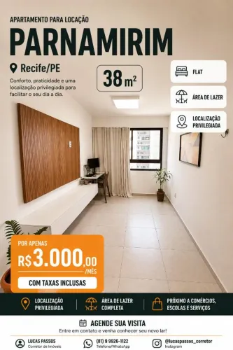 Parnamirim | Flat | R$ 3 mil | Locação