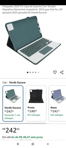 Capa case com teclado para tablet