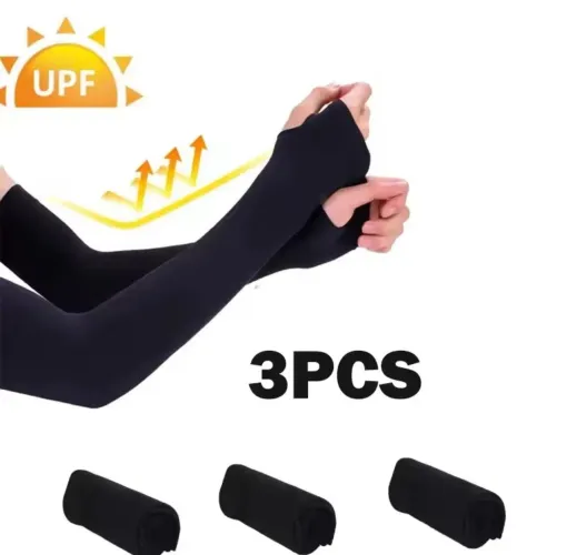 Kit 3 Pares Manguito Proteção Solar UV Ciclismo Corrida Unissex
