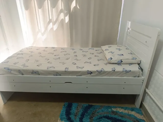 Cama baú com colchão de solteiro