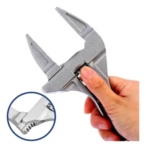 chave inglesa boca ajustável 70mm chave hidraulica prateado bom-1248