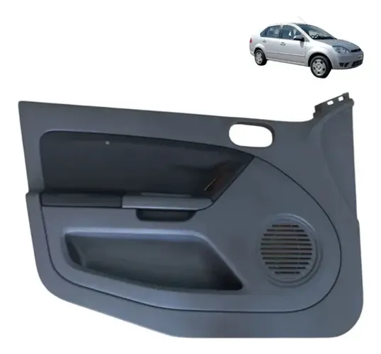 Forro Porta Dianteiro Lado Esquerdo Ford Fiesta 2003 2007 3 Cinza-escuro