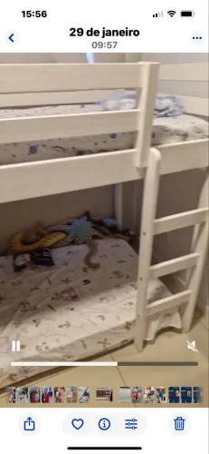 Venda cama infantil com bicama com escorregador e escada