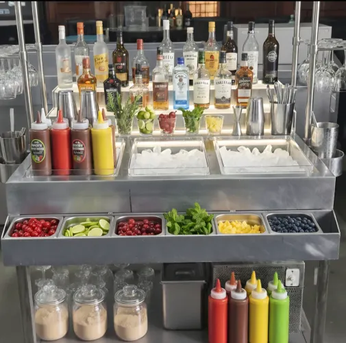 Mesa de drinks Refrigerada 5 Cubas 