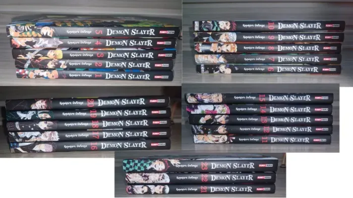 Coleção Mangá de Demon Slayer - Completa com os 23 Livros