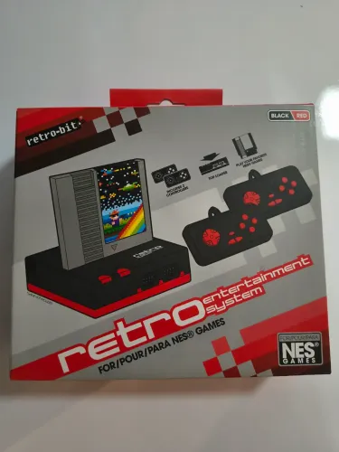 Retro Entertainment System Retro-Bit Black Red NES Novo 