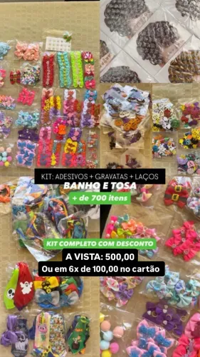 Kit para banho e tosa / + de 700 itens