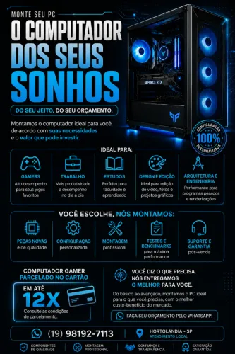 ? PC Gamer Sob Medida | Monte no Seu Orçamento | Até 12x no Cartão
