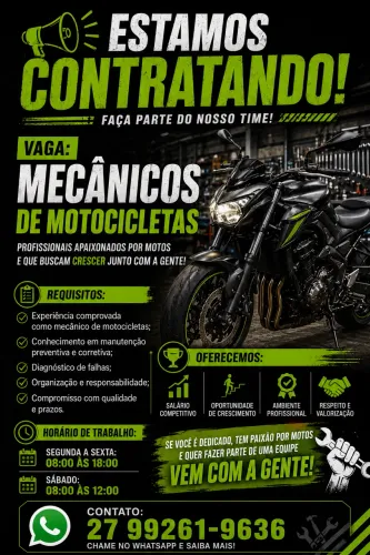 Vaga de Mecânico de motos