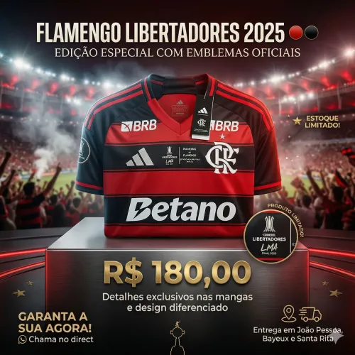 Camisa Premium Flamengo de 180 por 150 reais