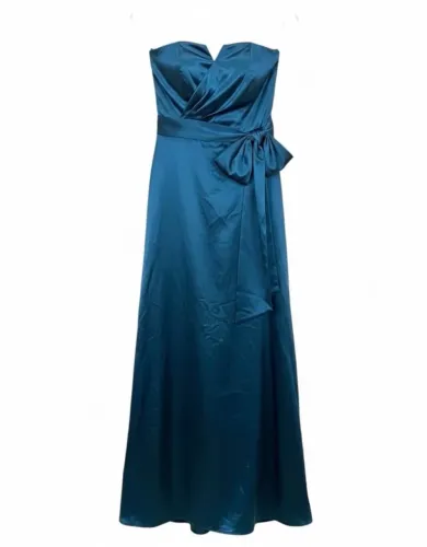 Vestido de Festa Azul Royal em Cetim - NOVO