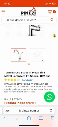 Torneira Mesa Bica Móvel Lorenzetti 