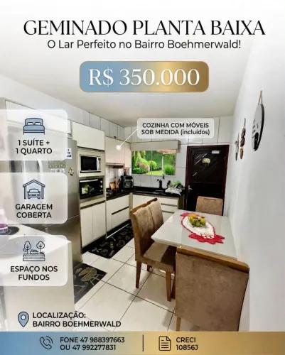 Casa Geminada Baixa Boehmerwald Suíte Mobiliado