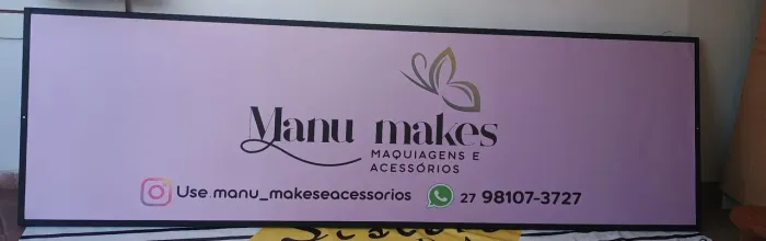 Fachada de loja em lona