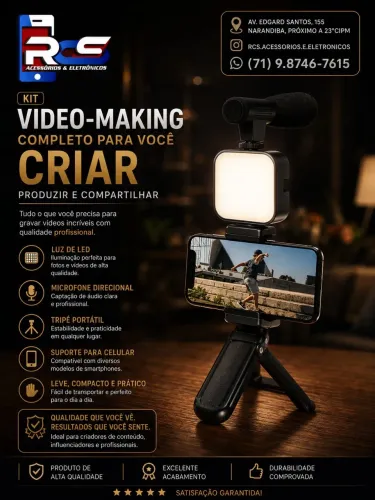Kit de Gravação 5 em 1 para celular